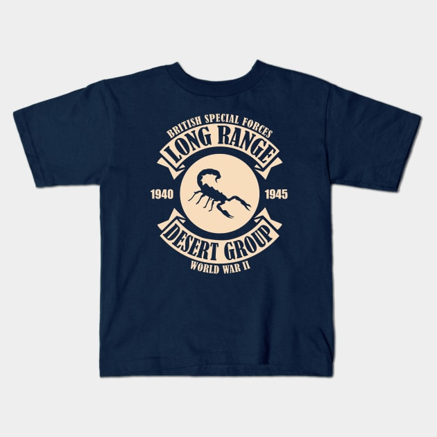 Long Range Desert Group LRDG Kids T-Shirt by TCP